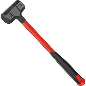 9LB  Blow Hammer, 33" Long, - Forged Carbon Steel, Steel Ball-Filled ,  Anti-Vibration Rubber Grip, Spark and Rebound Resistant, 9-Pound , 154oz