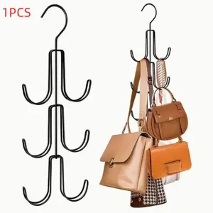 Stainless Steel Bag Hanger, 1 Count Multi-layer Bag Storage Rack, Space Saving Bag Hanger for Scarf, Belt, Accessories, Carry Purse Hook Holder