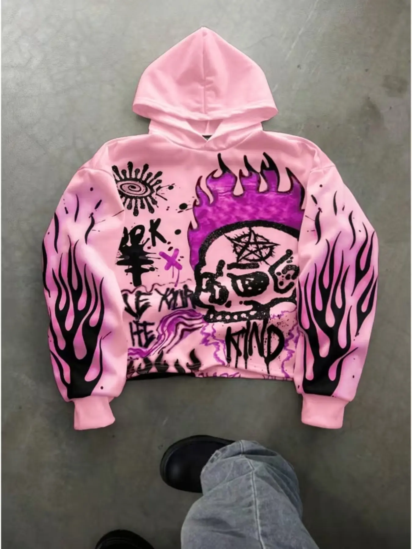 Boys' Cool Hooded Pullover, Street Style Skull Print, Long Sleeve Casual Sweatshirt, Perfect for Home & Commute, Spring & Fall