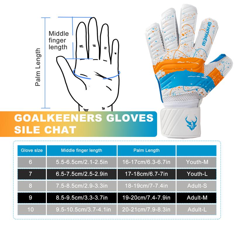 Soccer Goalie Goalkeeper Gloves – Pro-Level Super Superior Grip, Enhanced Finger Protection, Breathable & Durable Comfort for Training, Matches – Youth, Kids, Adult Sizes 6-10