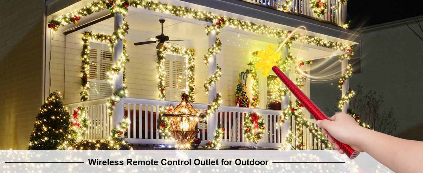 Wireless Remote Control Outlet Magic Wand Christmas Light with Music Light Switch for Christmas Tree Snowflake Ornaments Red Decor Ideal for Holiday Celebrations Led Lantern Decoration Magical