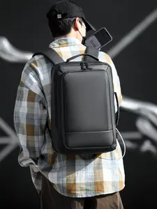 Business Travel Backpack, Large Capacity Leather Film School Bag, Handheld Laptop Backpack, Commute Bag, New Cross-Border Design