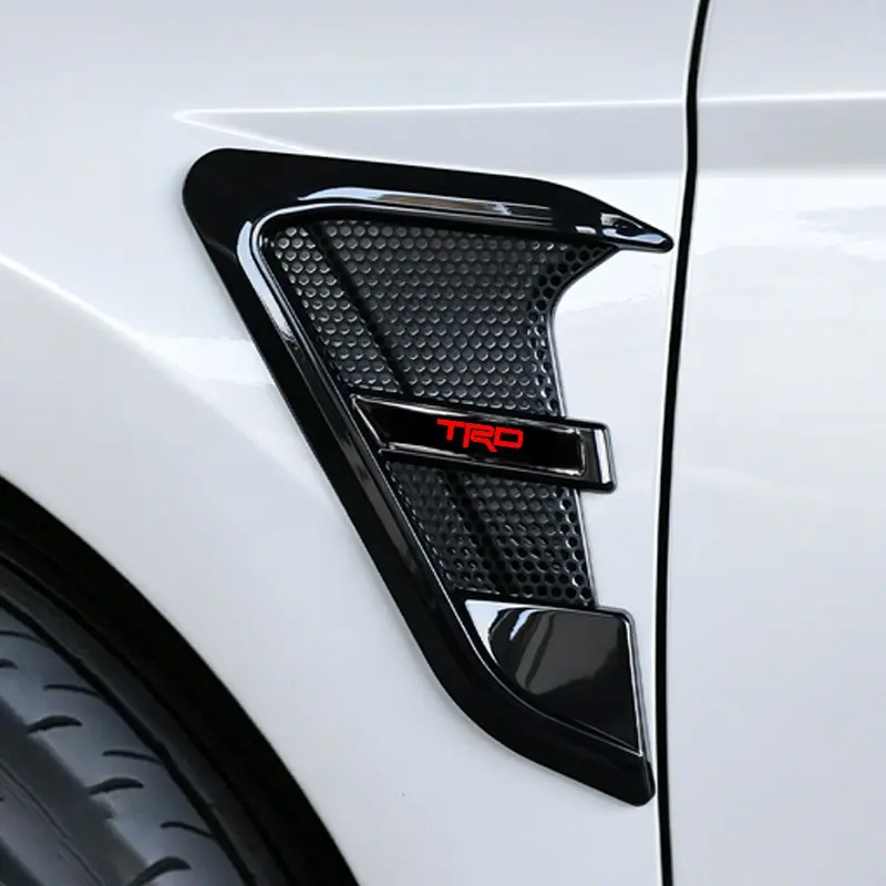 Carbon Fibre Car Emblems Side Flank Fender Modified Stickers For Toyota TRD Logo Corolla Chr Avensis Yaris Camry Racing Auto Accessories