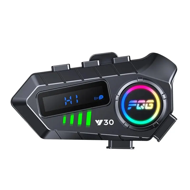 Y30 Motorcycle Wireless Headphones, LED Lighting, Dual Talk, Soft and Hard Mics, Smart Noise Cancellation, Ipx6 Waterproof, Type-C Charging, Moto Accessories