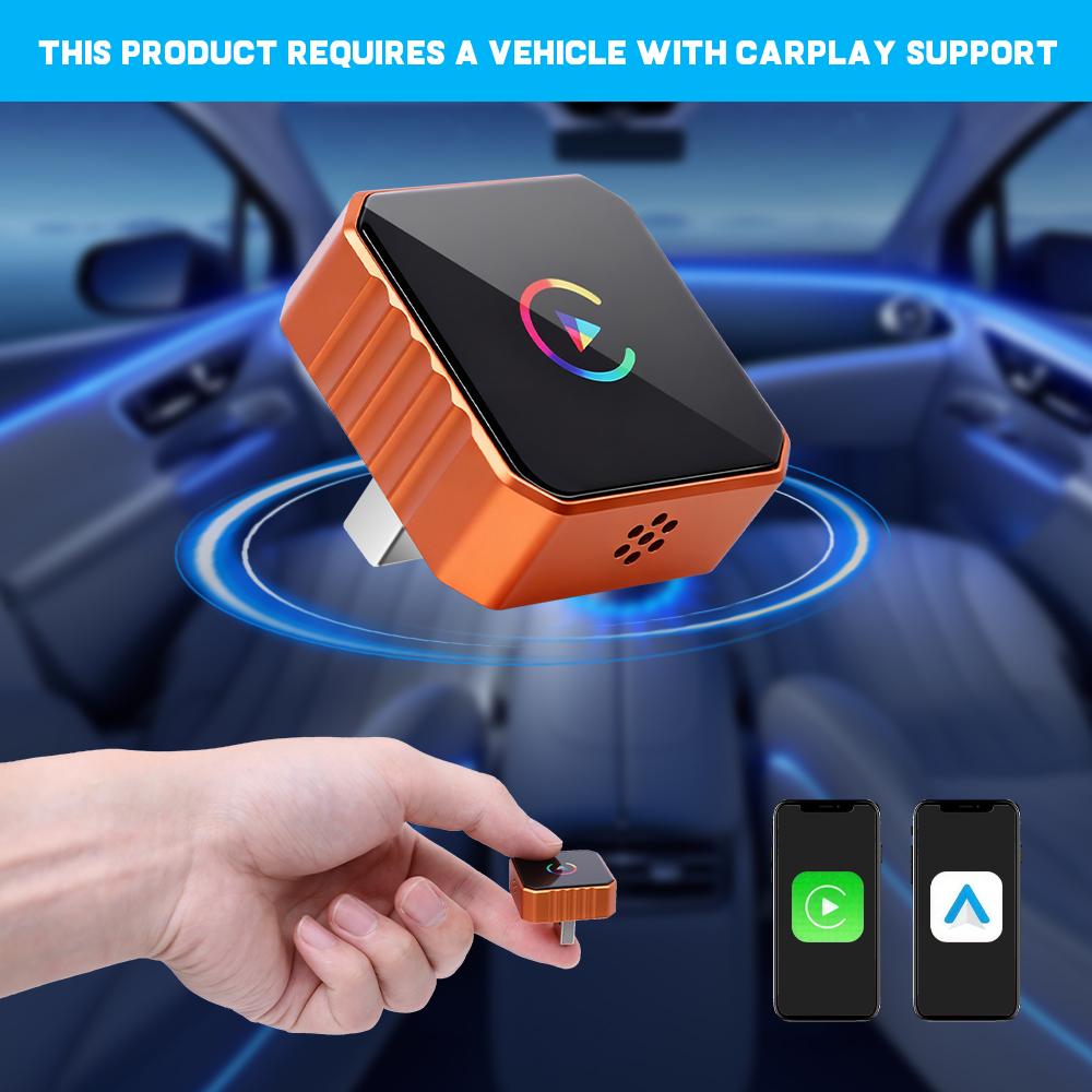 Wireless CarPlay & Android Auto Adapter 2026 – Plug & Play, No Delay, Hands-Free for iPhone & Android