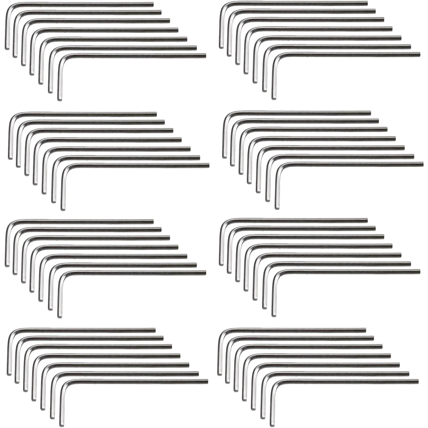 100 count 1.5mm Allen Wrench L-Shaped Hex Key Wrench Set, Metric Hexagon   Tool for Furniture and  Repair