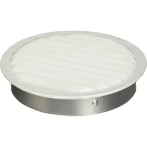 4 Inch Mini Round Aluminum Insect Proof Louvers with Screen, White, Pack of 4