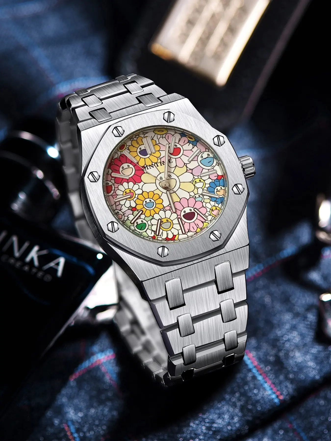 Men's Fashion Round Dial Quartz Watch, Date Display, Trendy and Versatile, Elegant Birthday Gift with Box, Stylish Wristwatch