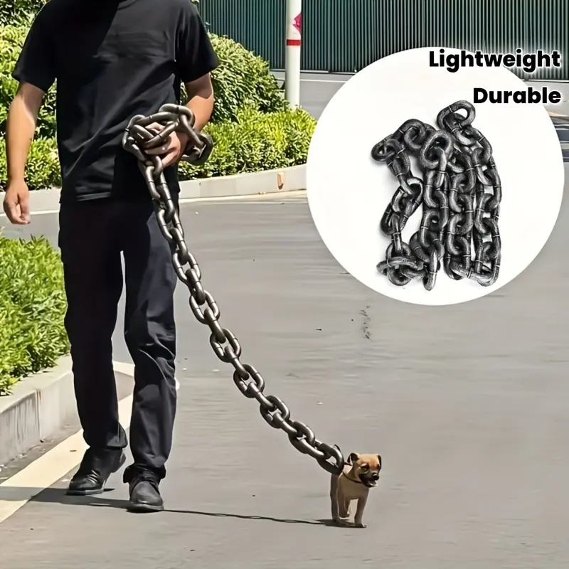 A 59-inch long interesting dog leash - Halloween prank chain, lightweight plastic pet leash, suitable for costume parties, photo props and outdoor walks, durable and easy to carry. Dog leash accessories, costume party accessories, joke design