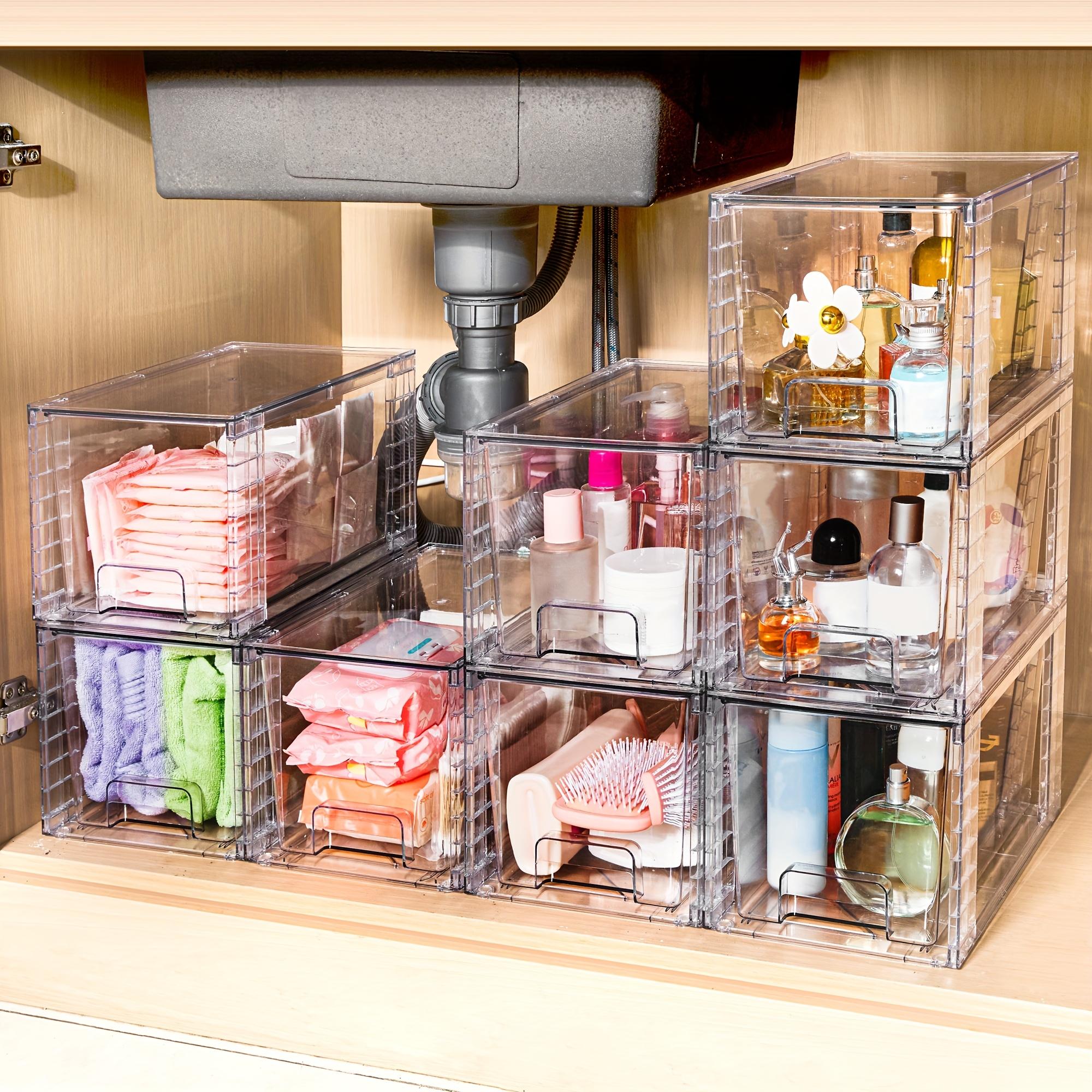 2/4/6/8/12 Packs Drawer Style Storage Cabinet, Stackable Storage Drawers, Easily Assemble Acrylic Bathroom Closet Undersink Organizers And Storage, Plastic Bins for Kitchen Cabinets, Pantry, Makeup Organization, Storage Drawer Units 2/4/6/8/12 Packs Drawer Style Storage Cabinet, Stackable Storage Drawers, Easily Assemble Acrylic Bathroom Closet Undersink Organizers And Storage, Plastic Bins for Kitchen Cabinets, Pantry, Makeup Organization, Storage Drawer Units