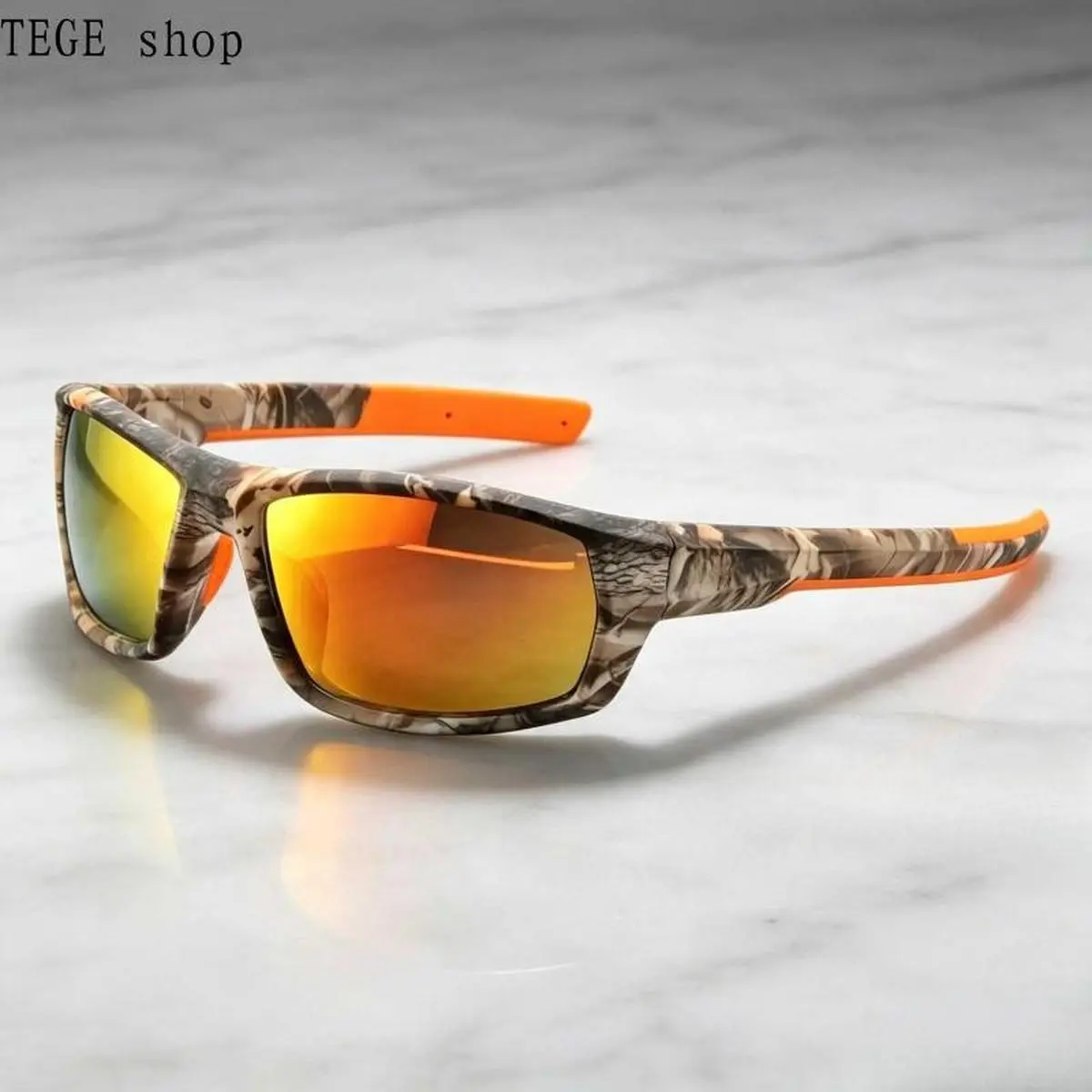 Men's 3-Pack Polarized Tactical Camouflage Sunglasses, Sports Eyewear for Outdoor Cycling, Riding and Fishing