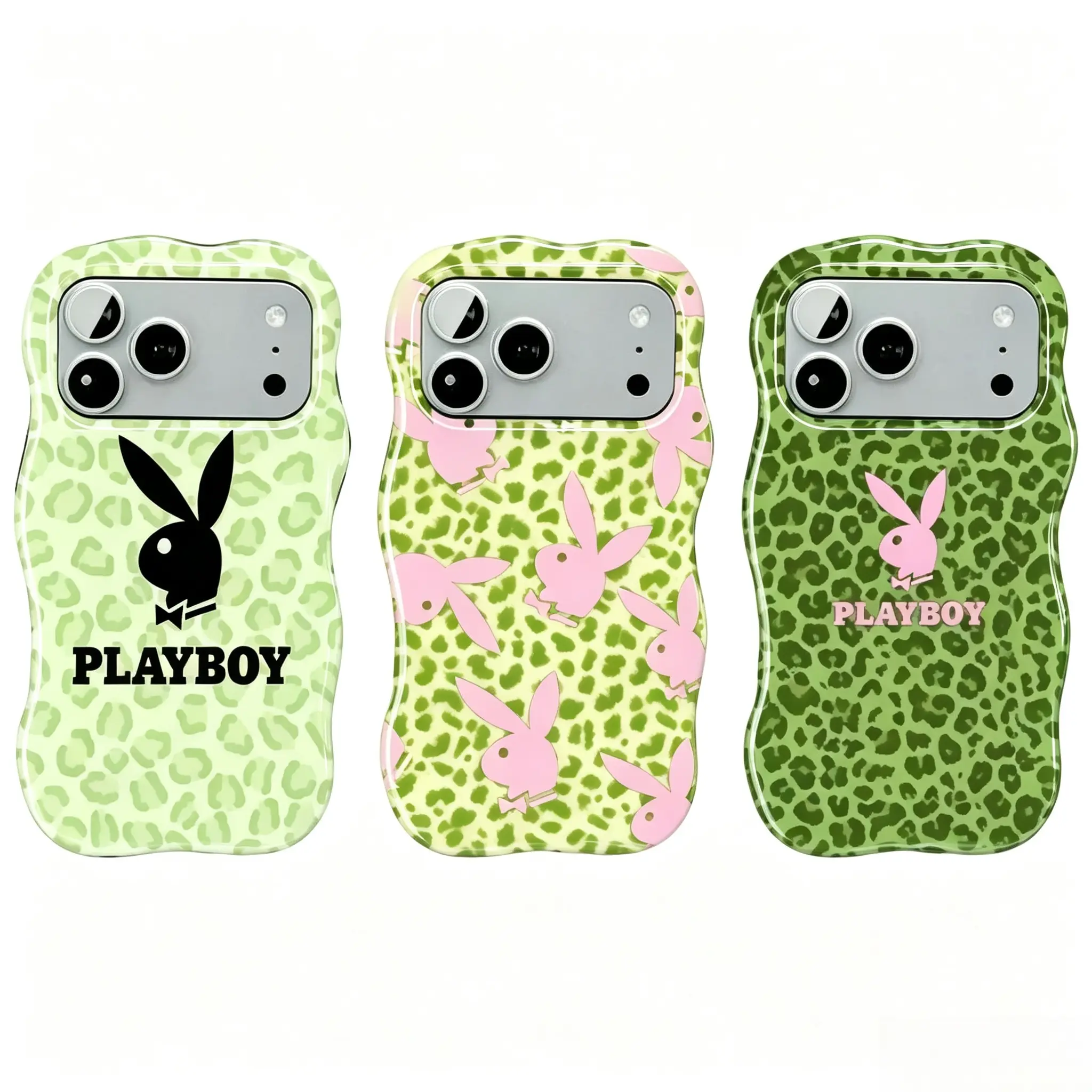 Playboy Pink Leopard Print iPhone Case - Y2K Rabbit Print Cute Phone Case; Compatible with iPhone 11–17 Pro Max/Plus series and Samsung Galaxy S23–S25 series