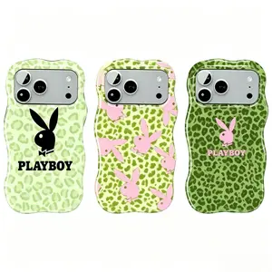 Playboy Pink Leopard Print iPhone Case - Y2K Rabbit Print Cute Phone Case; Compatible with iPhone 11–17 Pro Max/Plus series and Samsung Galaxy S23–S25 series