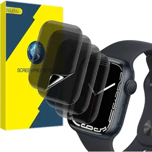 [ 4 Pack ]   Screen Protector Compatible for  Watch Series 9 8 7 41mm, [Upgrade Anti-Spy Film] Soft Anti-Scratch Matte Film for  Watch Series 9 8 7 Accessories Matte Black, 41mm