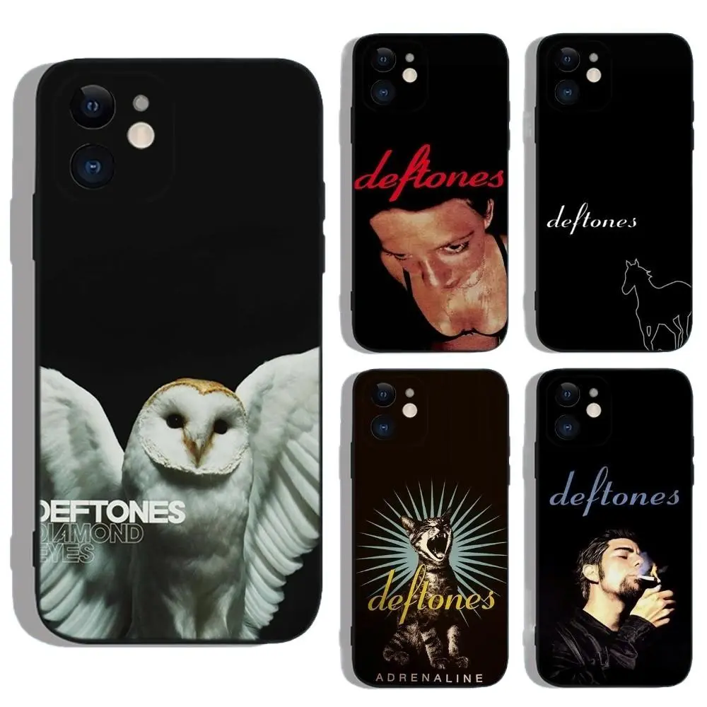 Band D-Deftones Phone Case for Apple iPhone 17 16 15 14 13 12 11 XS XR X 8 7 Pro Max Plus mini Silicone Black Cover Trendy Protection