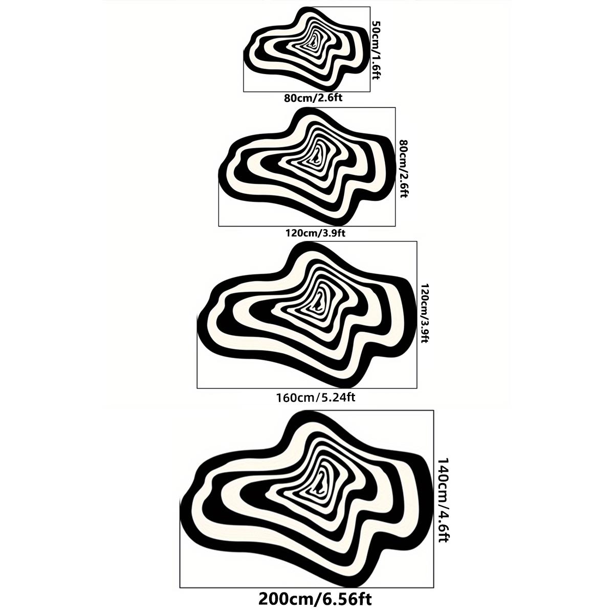 Irregular Shape Abstract Pattern Area Rug, Non-slip Washable Floor Mat, Decorative Carpet for Home Living Room Bedroom, Modern Runner Rug, Modern Indoor Rug