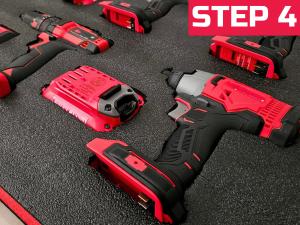 Tool Box Foam 48x16x2 inch 1PC, Foam Inserts for, Polyethylene Sheets for Toolbox Hard Case, Tool Shadow Insert, Kaizen Organizer Sheet, Black with Red