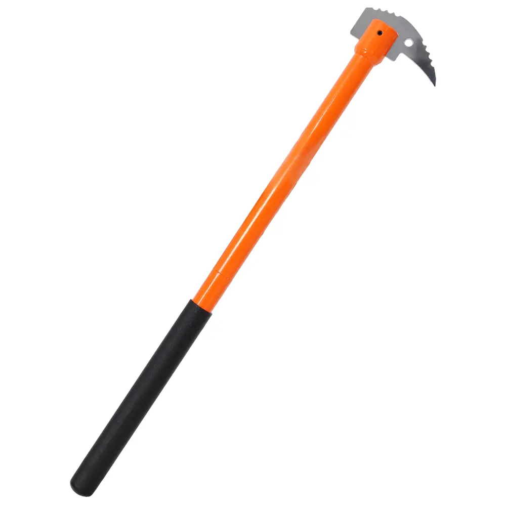 30-Inch Heavy Duty Hookaroon Pickaroon Log Roller, Forged Steel Logging Tool with Anti-Slip Rubber Ergonomic Handle, Angled Pointed Hooked Blades, Hot-Dip Galvanized Corrosion Resistance, Ideal for Moving Firewood & Backyard Maintenance