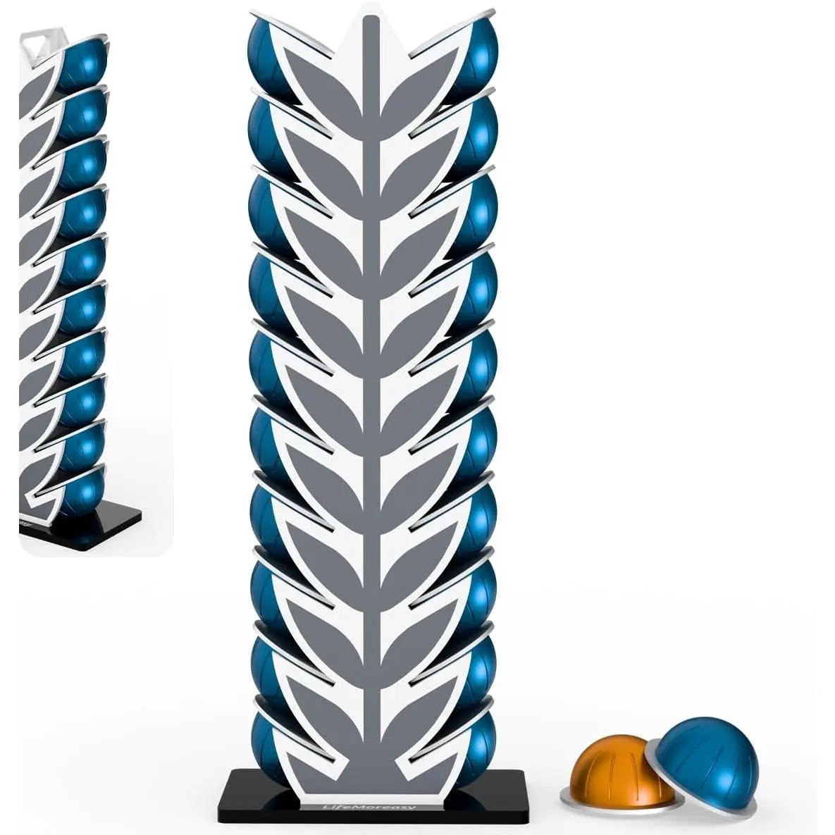 Coffee Pod Holder Stand for  Vertuoline Capsules,20 Pods Organization Storage - Ideal for Small Kichen Counter and Coffee Bars