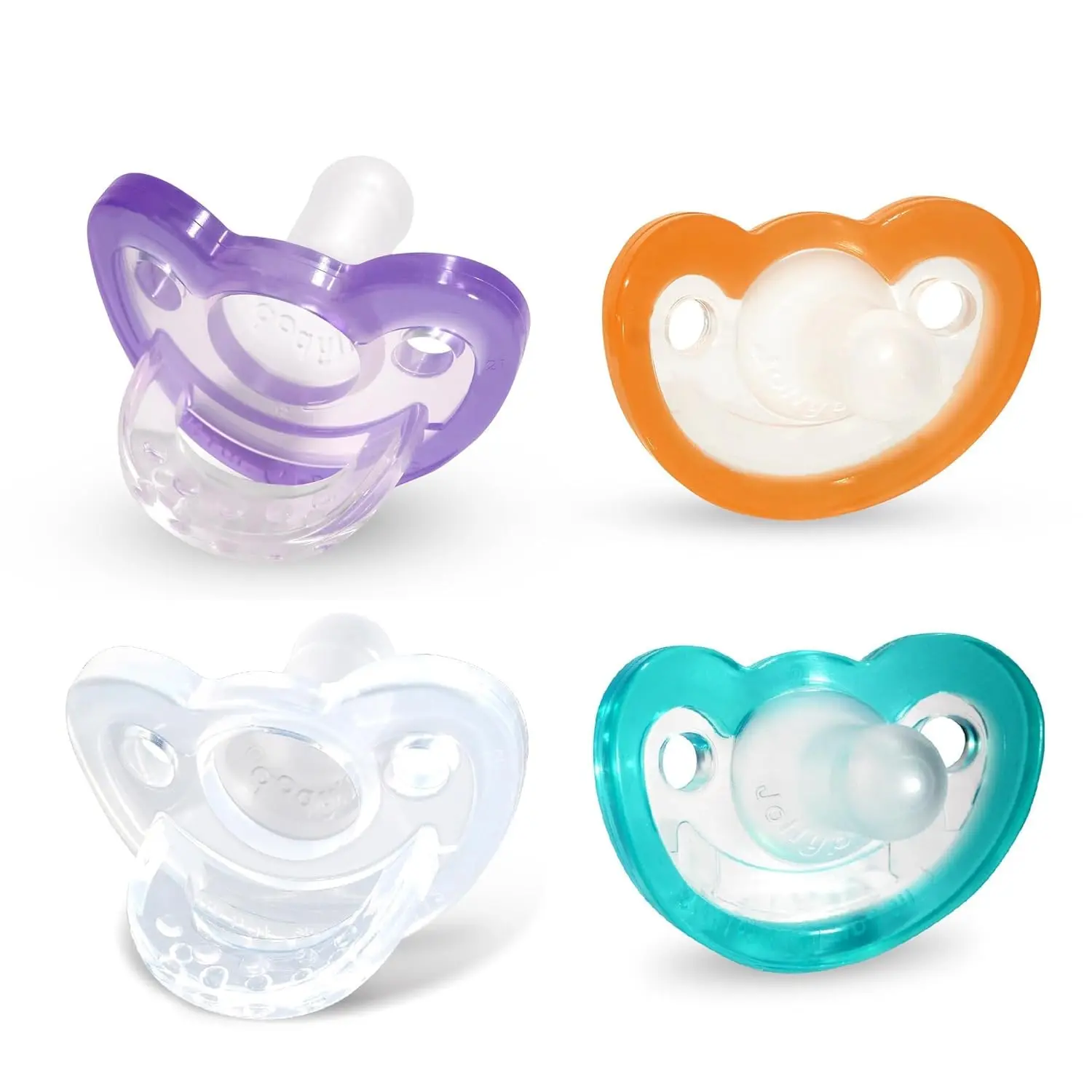 Unisex Baby Orthodontic Pacifiers, 4-Count Variety Pack, USA-Made Medical-Grade 100% BPA-Free, Natural Shape, Used in NICUs & Hospitals Worldwide, New Model (0-3m & 3+ Months)