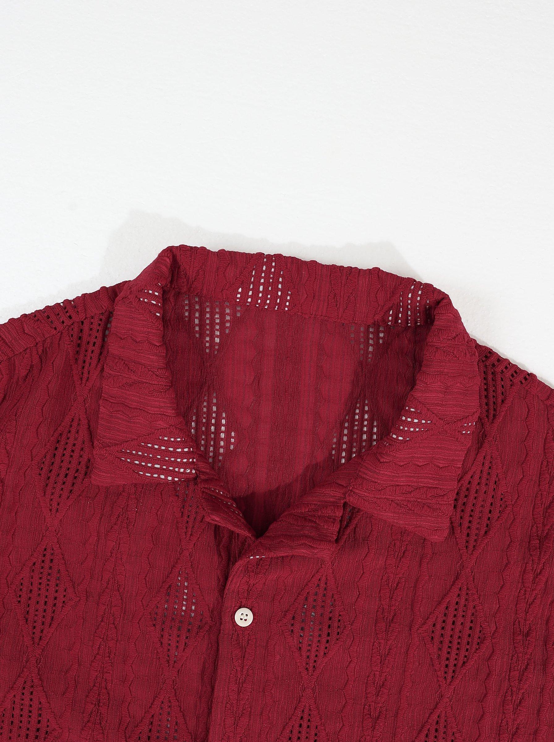 KZZ Men's Casual Short-Sleeve Shirt Menswear Polo Top Tropical Beige Wetsuit Top for Men Dalmatian Knit Shortsleeve