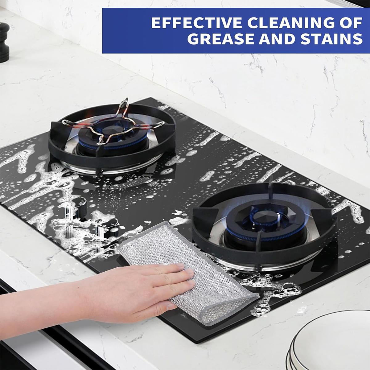 12 Pack Cleaning Cloths,Multipurpose Wire Miracle Cleaning Cloths, Multipurpose Wire Dishwashing Rags for Wet and Dry, for Washing Dishes, Sinks, Counters, Stove Tops