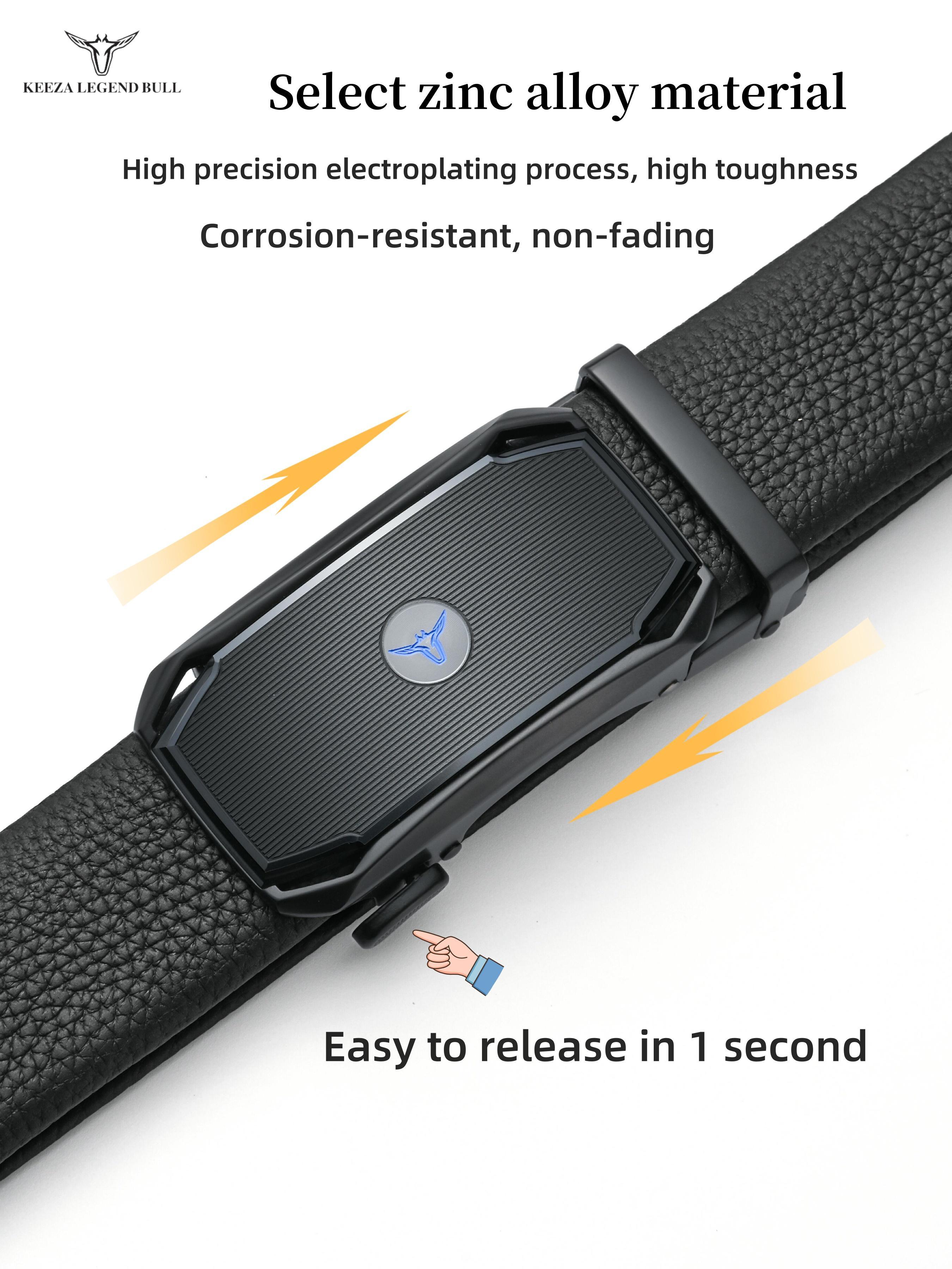 Men's Business Fashion Belt, Automatic Buckle Belt, Casual Waistband for Jeans Trousers, Fashion Belt for Party, Daily Clothing Decor, Trendy All-match & Exquisite Belt for Gift