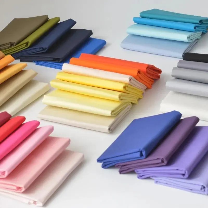 145x50cm Solid Colorful Poplin Cotton Fabric DIY Children's Wear Cloth Make Bedding Quilt Fabric for Girl Dress Sewing Cloth