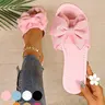 Women's Chic Summer Slides, Big Bowknot Design, Sweet Style Slippers, Plus Size Available