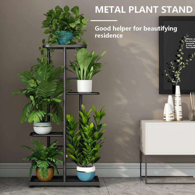 Plant Stand Indoor Outdoor Metal 4 Tier 5 Potted Multiple Flower Pot Holder Shelf Planter Display Shelving Unit for Patio Garden Corner Balcony Living Room【A001】 Deals For You Days