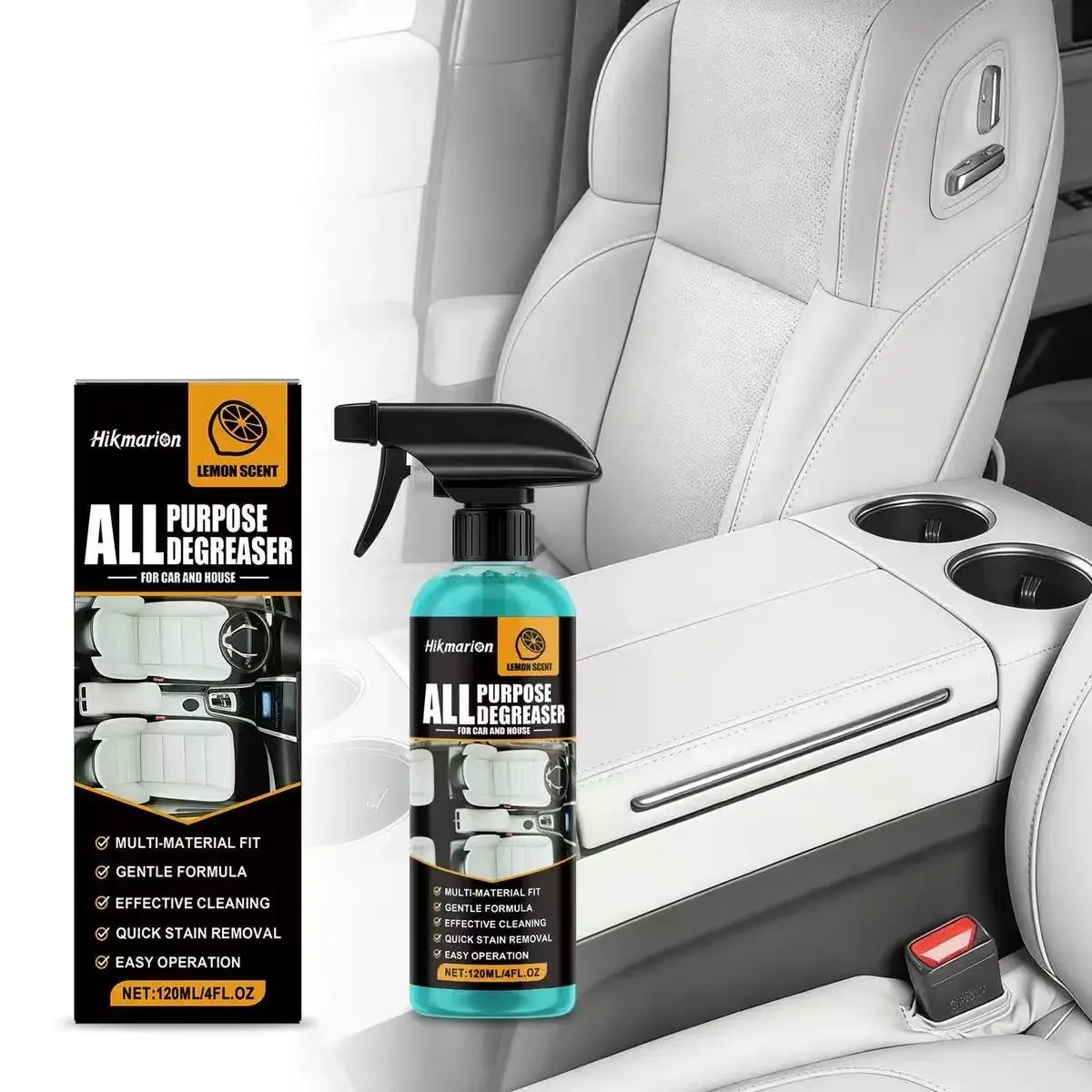 Multi-Purpose Oil Remover, Car Interior Care Renovation, Odor Elimination, Enhances Vehicle Environment, Automotive Cleaning Solution, Cleaner