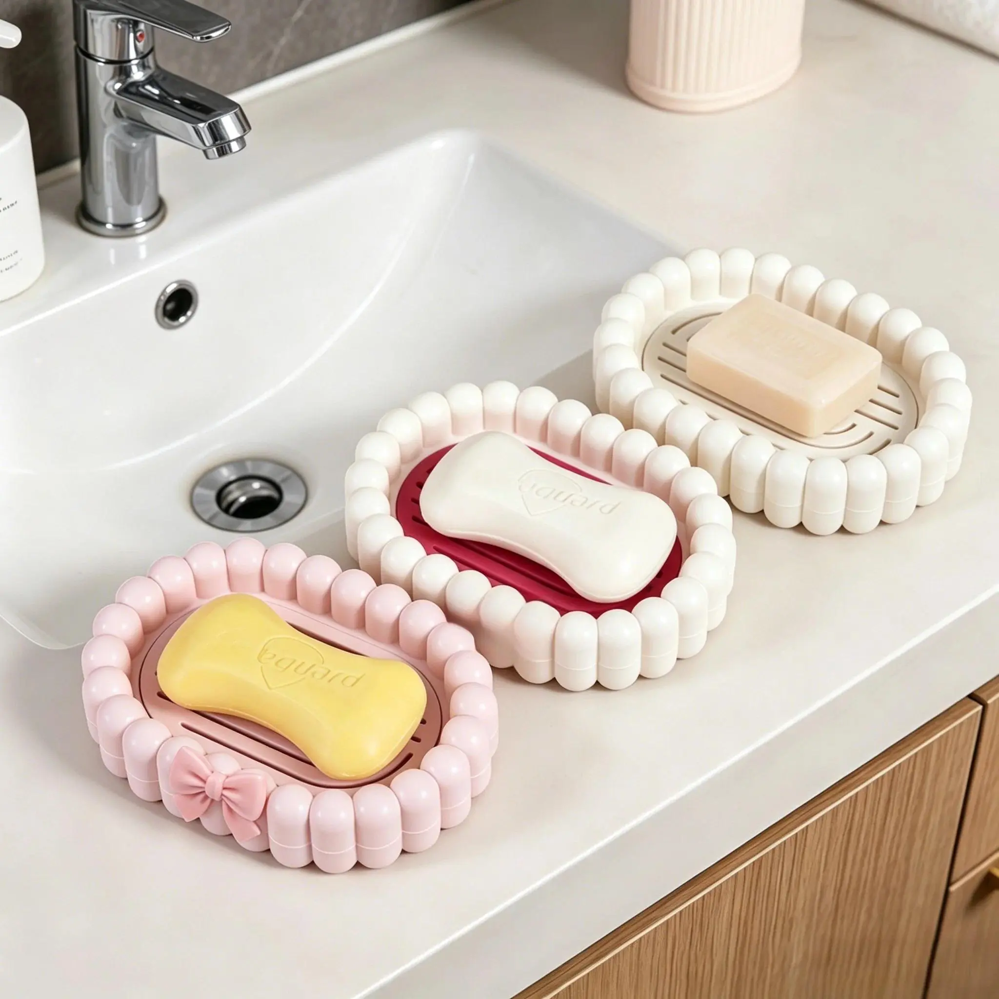 Double Layer Soap Box Large Drainage Soap Holder Household Bathroom Dish Anti-slip Soap Storage Rack for Laundry Room