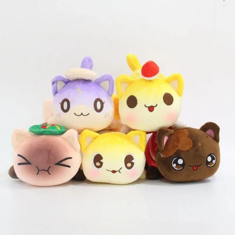 Aphmau Meows Cat Plush Toy Soft Stuffed Meemeow Donut Cat Plushie Kawaii French Fry Cheeseburger Food Peluche Christmas Gifts