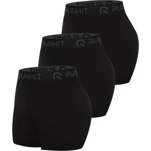 Runhit 3" Volleyball Shorts Womens 3 Pack Compression Shorts for Women Spandex Shorts Women Workout Athletic Yoga Gym