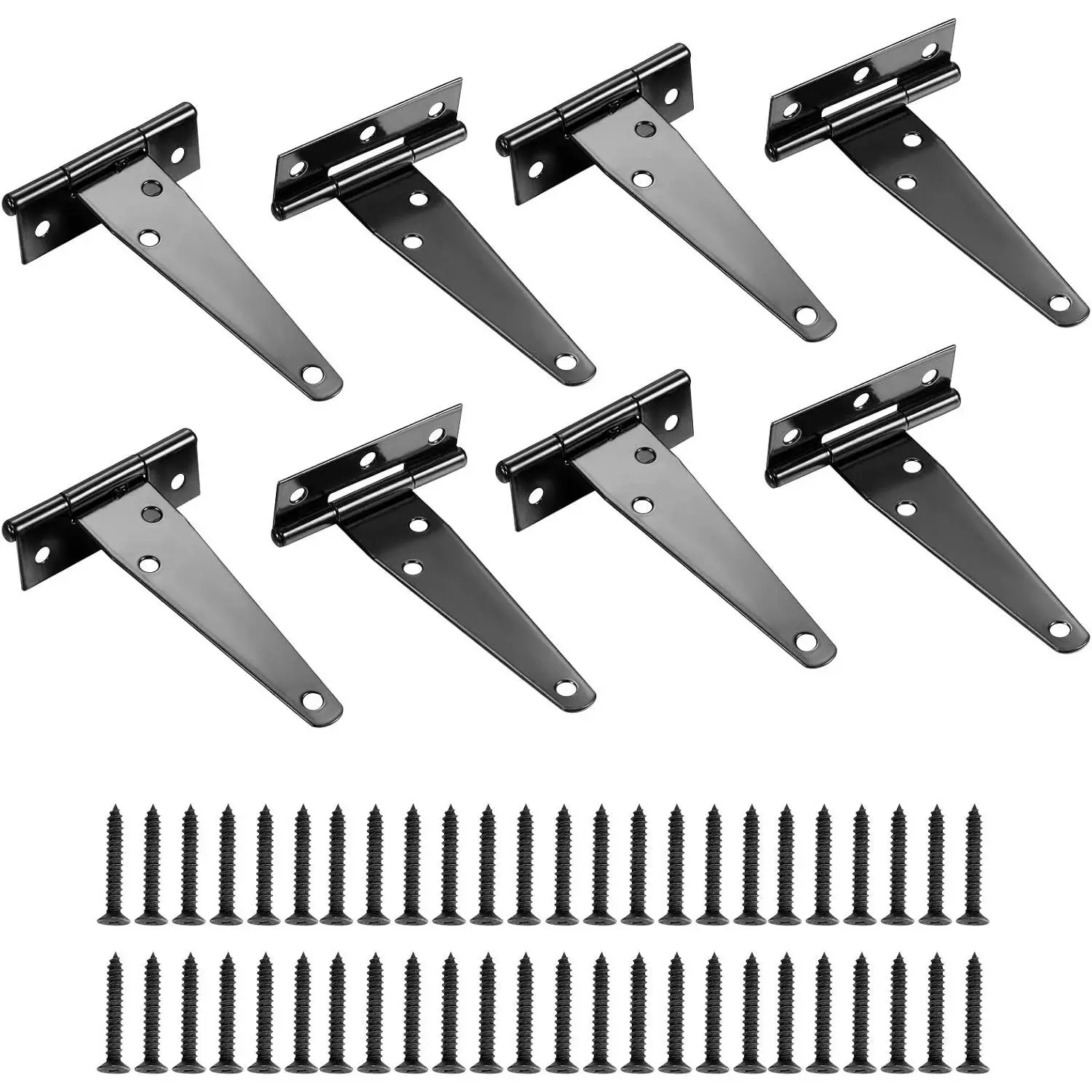 SURUIHK 8 Pieces 4-inch Stainless Steel T Hinges, Garden Gate Hinges with Screws