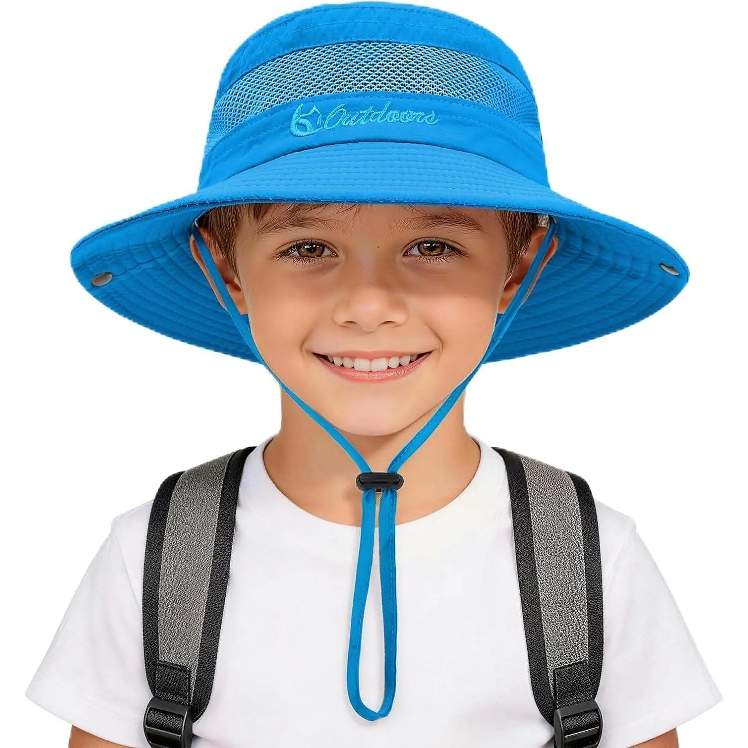 Kids' UPF 50+ Sun Hat for Boys & Girls - Quick-Dry Synthetics Fabric, Lightweight, Breathable, and Adjustable for Outdoor Sports, Bucket Hat, Beach Hat