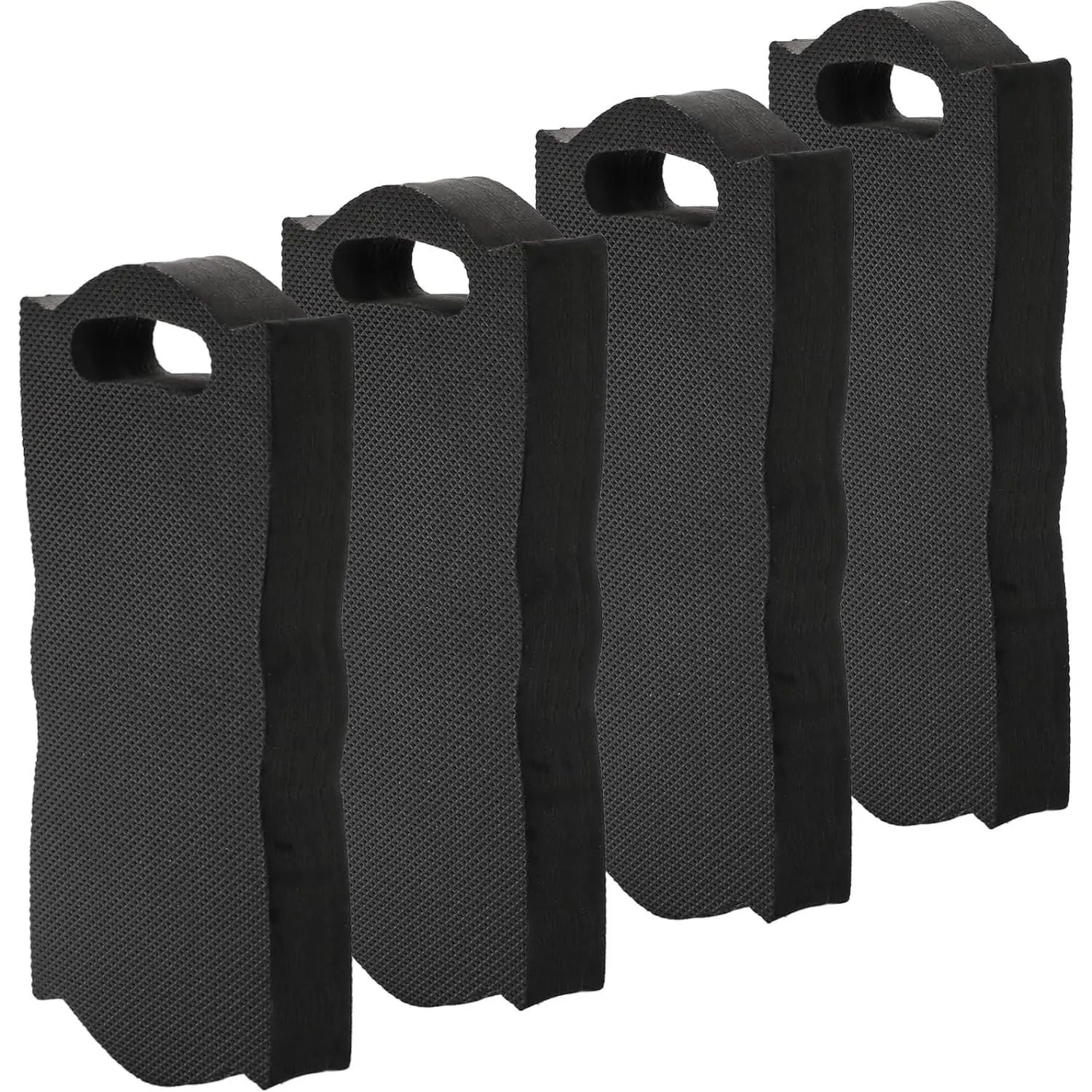 4 Pack Thick Kneeling Pad, 15.7" L x 7" W x 1.5" Th Waterproof Garden Kneel Pads Cushion with Handle, Soft Foam Kneeler Mat for Work, Cleaning, Yoga, Praying, Bath, Exercise, Black