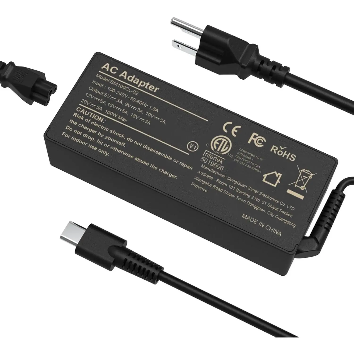 100W USB C Laptop Charger  Compatible with 90W 65W USB C Laptop Charger | 100 Watt  Type C  Power Adapter Cord Fit for ,,,,,Macbook, and  USB-C Devices