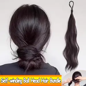 Matte Synthetic Messy Bun Hair Extension - High Elasticity Self-Winding Scrunchie, Fluffy Volumizing Ponytail Accessory for Lazy Girls