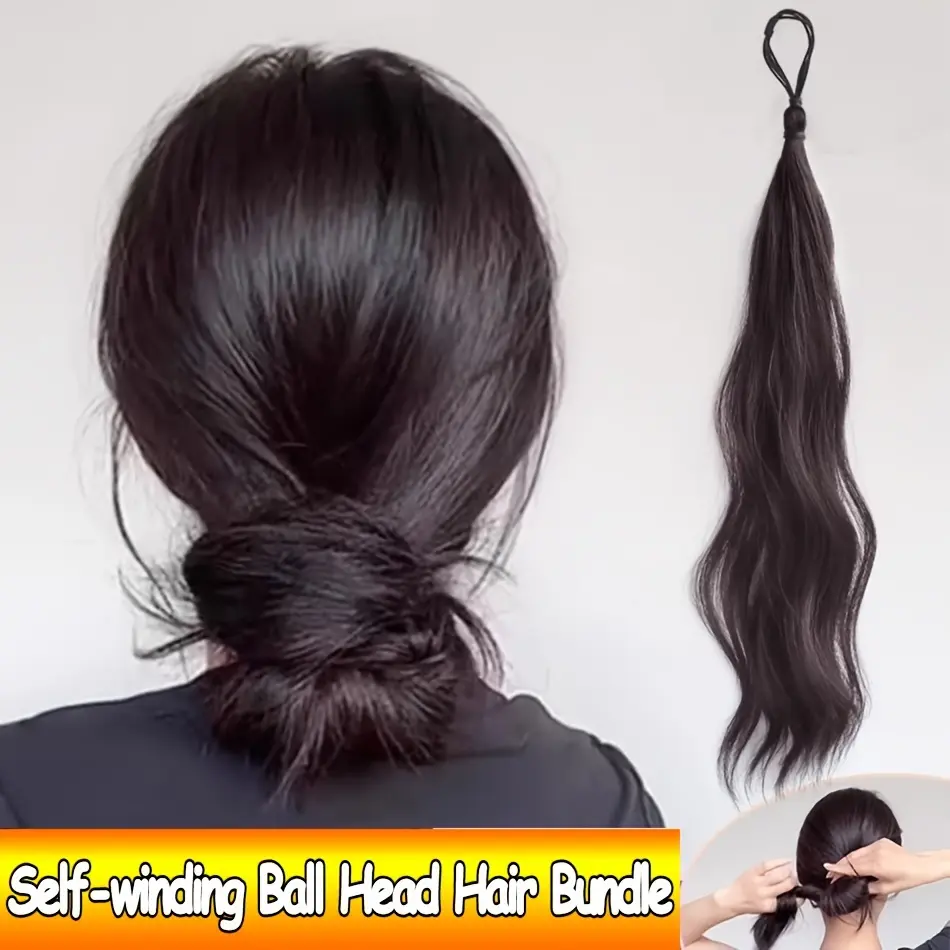 Matte Synthetic Messy Bun Hair Extension - High Elasticity Self-Winding Scrunchie, Fluffy Volumizing Ponytail Accessory for Lazy Girls
