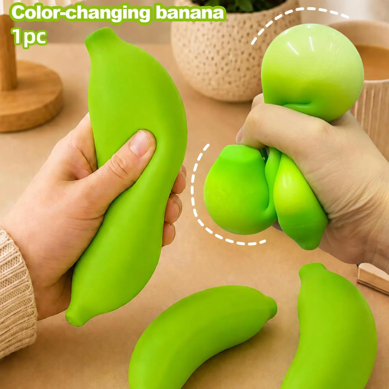 Soft Banana Squeeze Toy, TPR Kawaii Squishies, Slow Rebound Toy, Fragrant Banana Slow Rebound Squeeze Toy, Party Gift, Kids Gift Bag Filler, Birthday Gift Bag Filler, Classroom Reward
