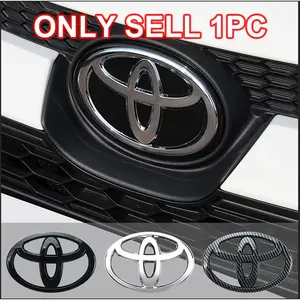 1Pcs 3D ABS Car Logo Front Grille Hood Bonnet Emblem Rear Trunk Badge For Toyota Corolla Camry RAV4 Hilux Yaris Reiz Vios Land Cruiser Highlander Alphard Auto Accessories