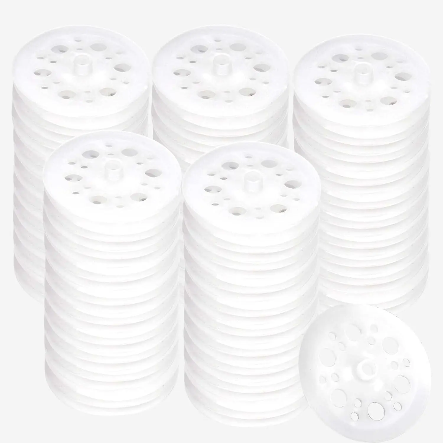 100 count 1.77 Inch Plastic Washers 45 mm Polypropylene  Board Fasteners Insulation Washers for Fixing and Fastening Rigid  and Load Dispersion