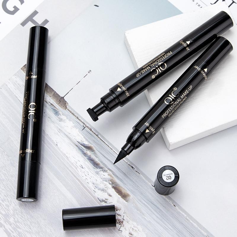 QIC 2-in-1 Stamp Eyeliner Pen | Waterproof & Smudge-Proof | Long-Lasting Winged Eye Makeup