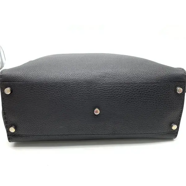 Pre-owned Fendi black handbag with yellow eyes/10017658 luxury men's bag, luxury goods