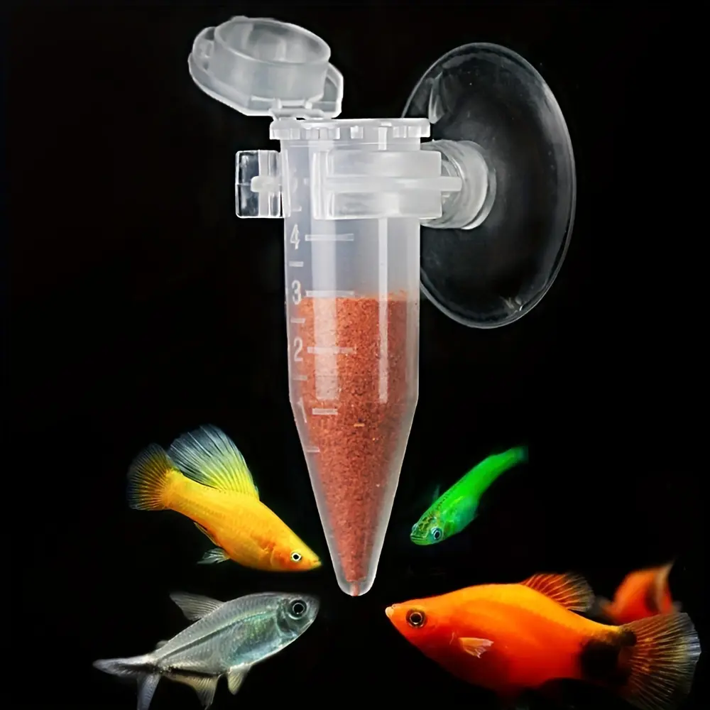 2pcs Aquarium Feeding Cups with Suction Cups, Durable PVC Fish Tank Feeders for Small Fish & Shrimp, Designed for Worms and Live Food, Easy to Attach and Helps Keep Feeding More Controlled and Less Messy Supplies