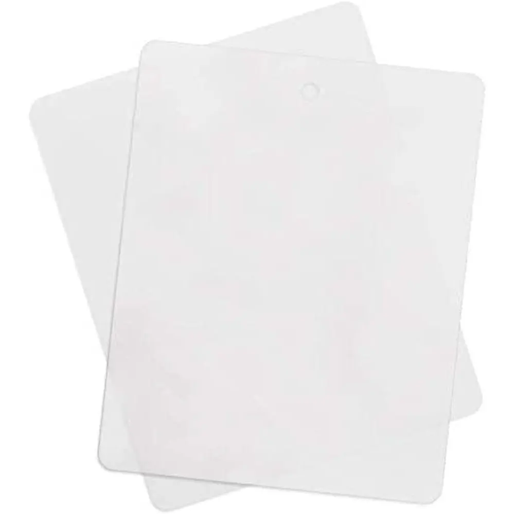 Thin Clear Flexible Plastic  Board Chopping Mat - Inexpensive, Flexable, Disposable - 12" x 15" (2)
