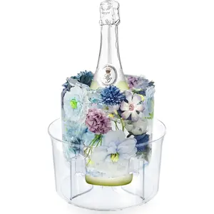 Ice Molds, Ice Bucket, Ice Mold Wine Bottle Chiller, DIY Champagne Cocktails Clear Bucket Freezer Chiller, Any Floral or Fruits Decoration for Party, Wedding and Celebration, Beautiful with Creative