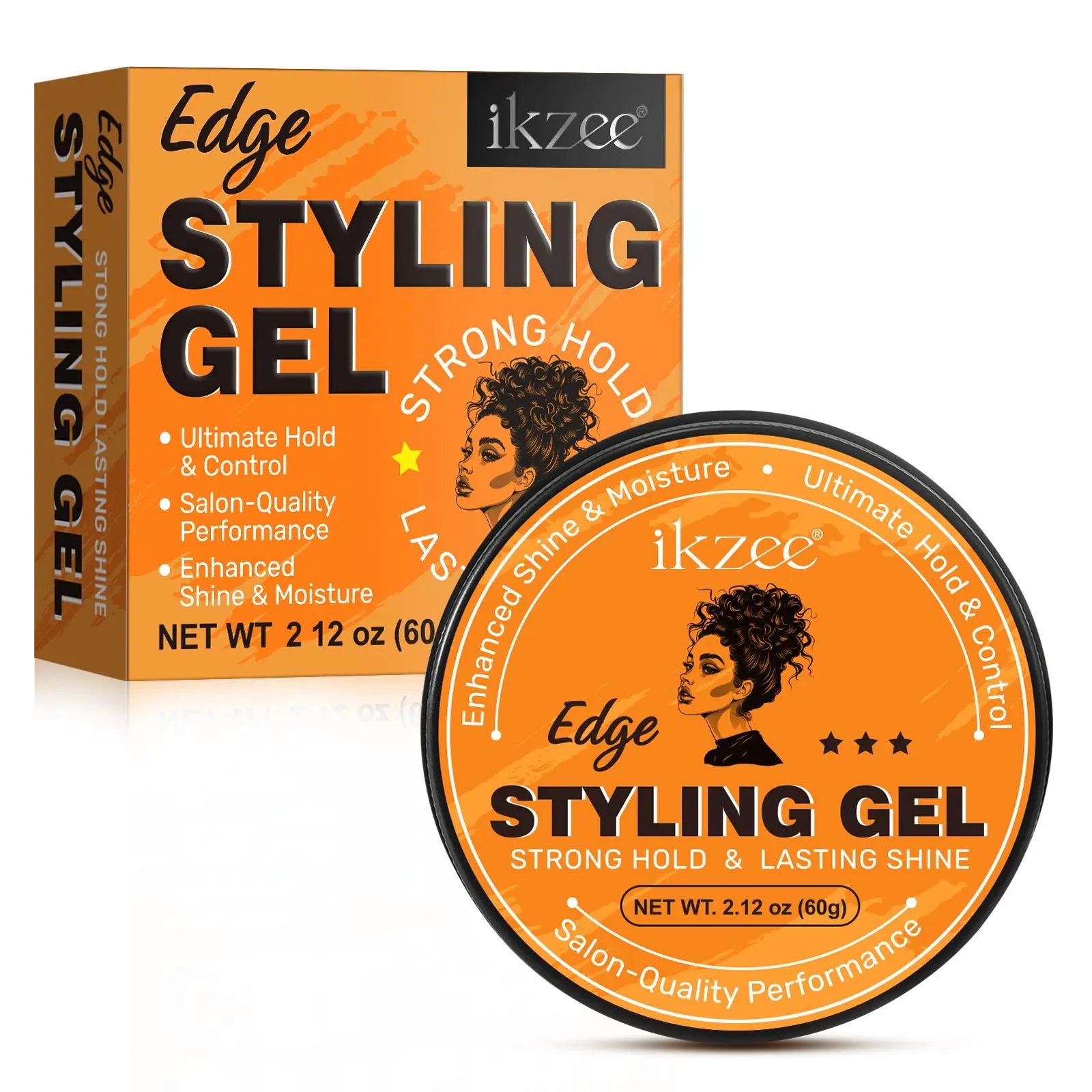 Ikzee Hair Gel, Advanced Styling Jelly, Strong Hold, High Strength Gel, Long-Lasting Shine, Salon-Quality Effect, Women's Hair Care, for Wet or Dry Hair