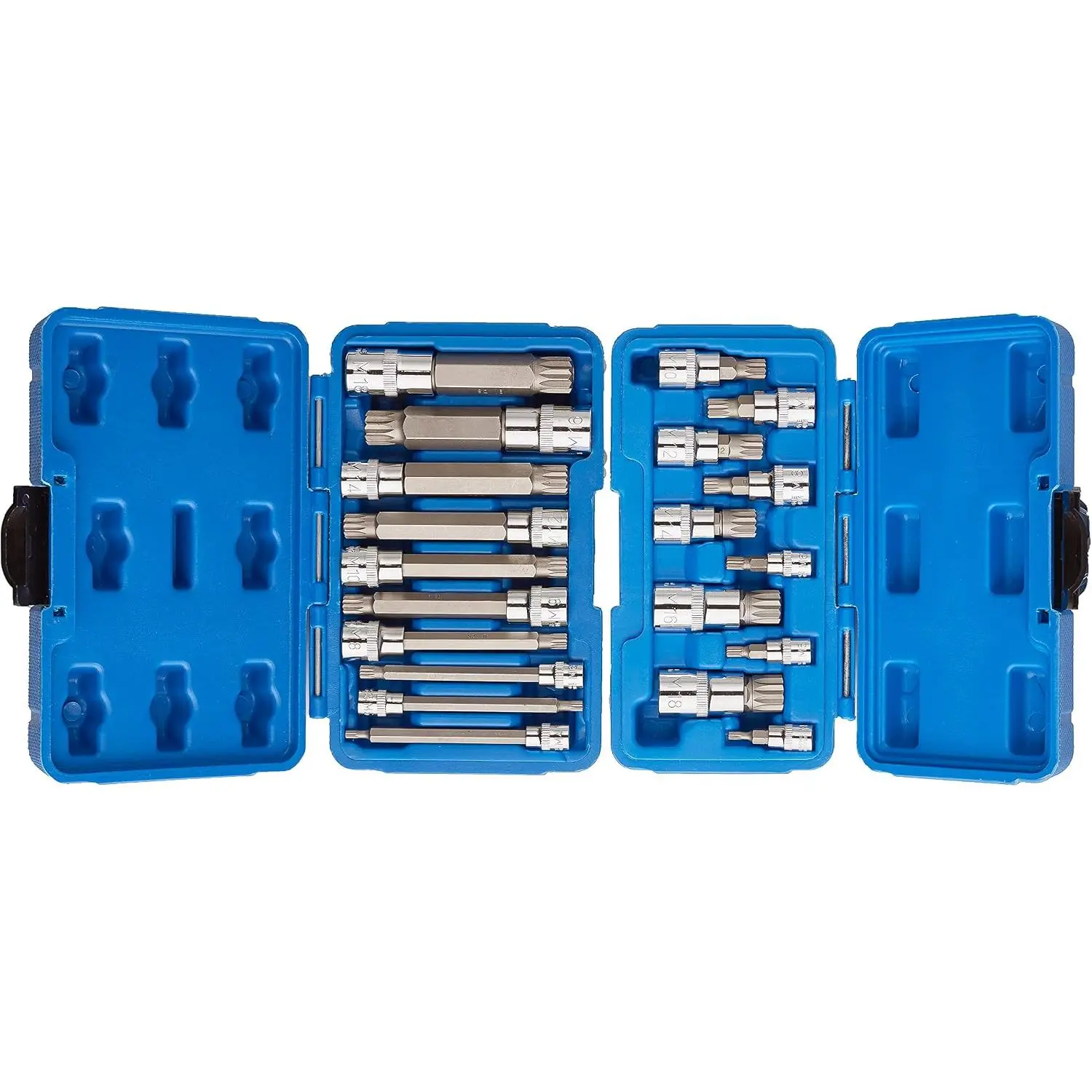 20 count XZN 12 Point MM Triple Square Spline Bit Socket Set Tamper Proof Set